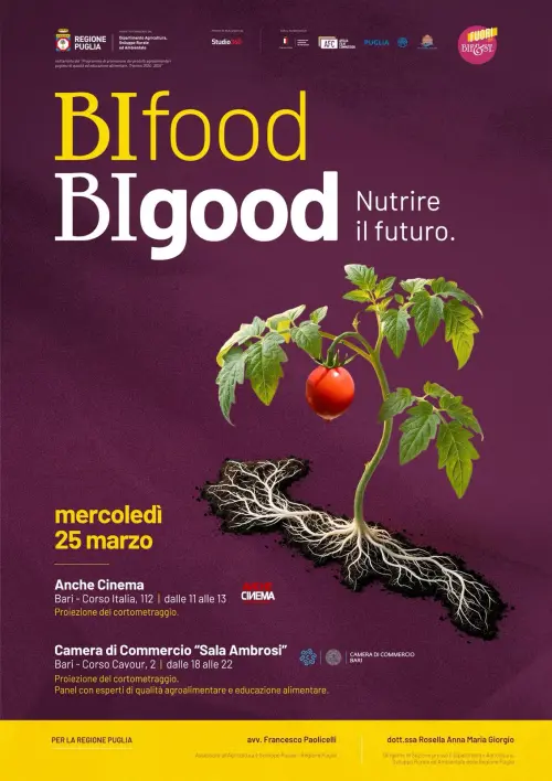 Bari, “Bifood Bigood – Nutrire il futuro”: una giornata tra cibo, salute e cultura alimentare